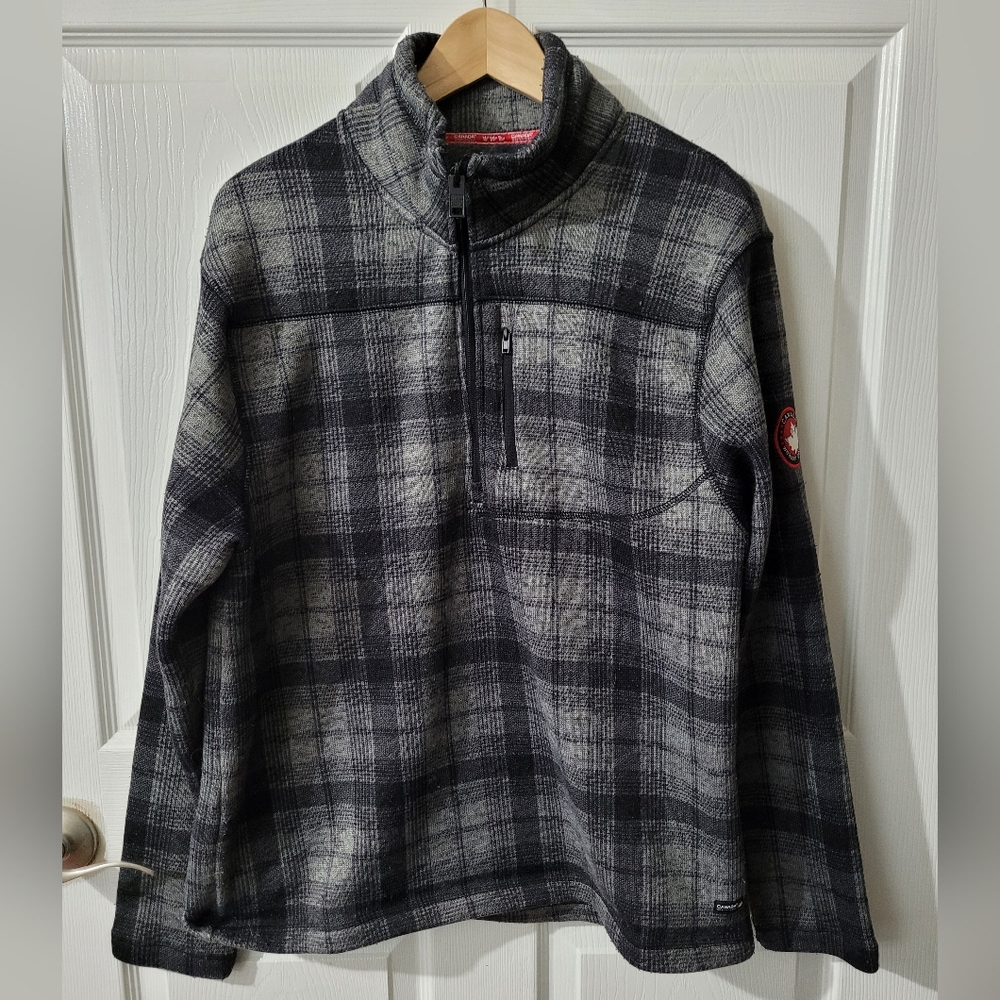 Canada WeatherGear 1/4 zipper fleece Sweatshirt size Large